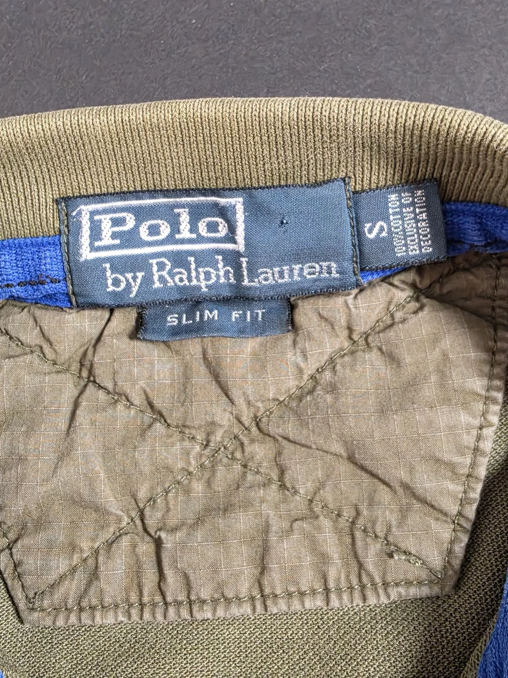 Ralph Lauren Green & Orange Short-Sleeve Polo with Yellow Accent